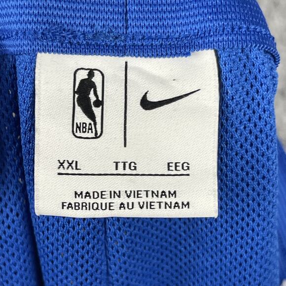 Dallas Mavericks Nike NBA Authentic Practice Shorts Mens Blue XXL Perforated - Picture 9 of 12